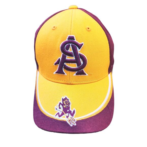 Arizona State Sun Devils Basketball NCAA Fan Favorite Cap Curved Bill Velcro - Picture 2 of 5